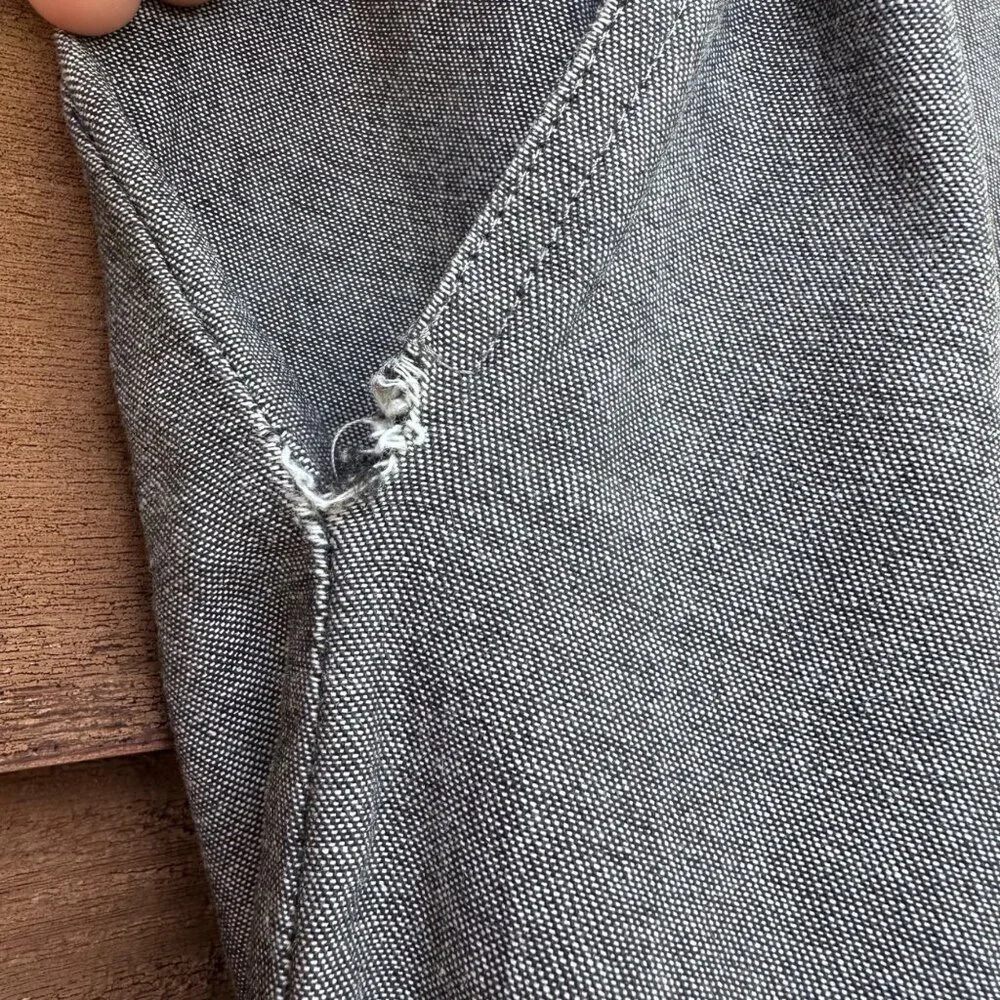 Vintage Orvis Womens Size 16 Gray Cotton Skirt Elastic Waistband Made In USA Sli - Picture 4 of 10